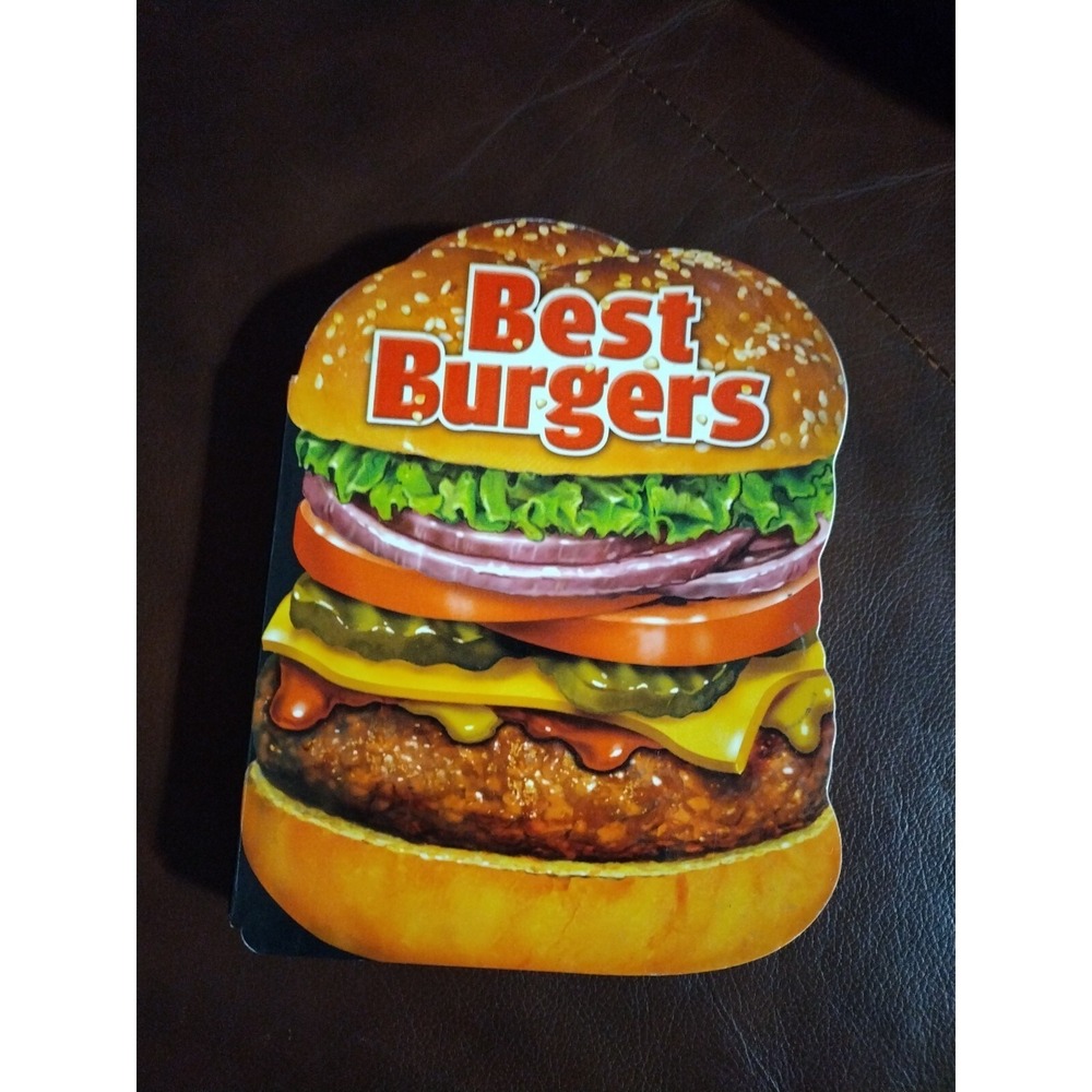 Best Burgers Cookbook Hardcover Die-Cut Shape 2006 Publications International